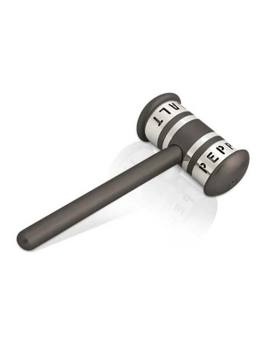 Anodized Aluminum Salt and Pepper Gavel , Jewish Housewarming , Israel
