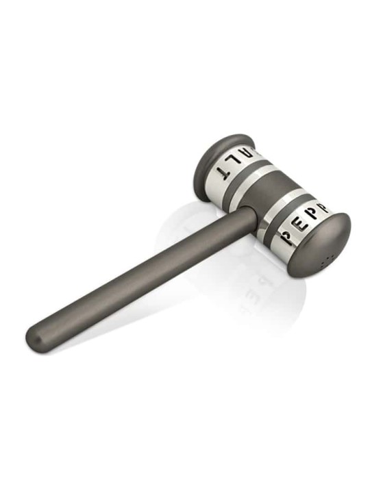 Anodized Aluminum Salt and Pepper Gavel , Jewish Housewarming , Israel