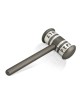 Gavel de sel et de poivre en aluminium anodisé, pendaison de crémaillère juive, Israël