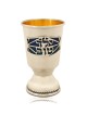 Tasse Good Boy en argent sterling avec émail froid bleu, cadeaux de Pâque,
