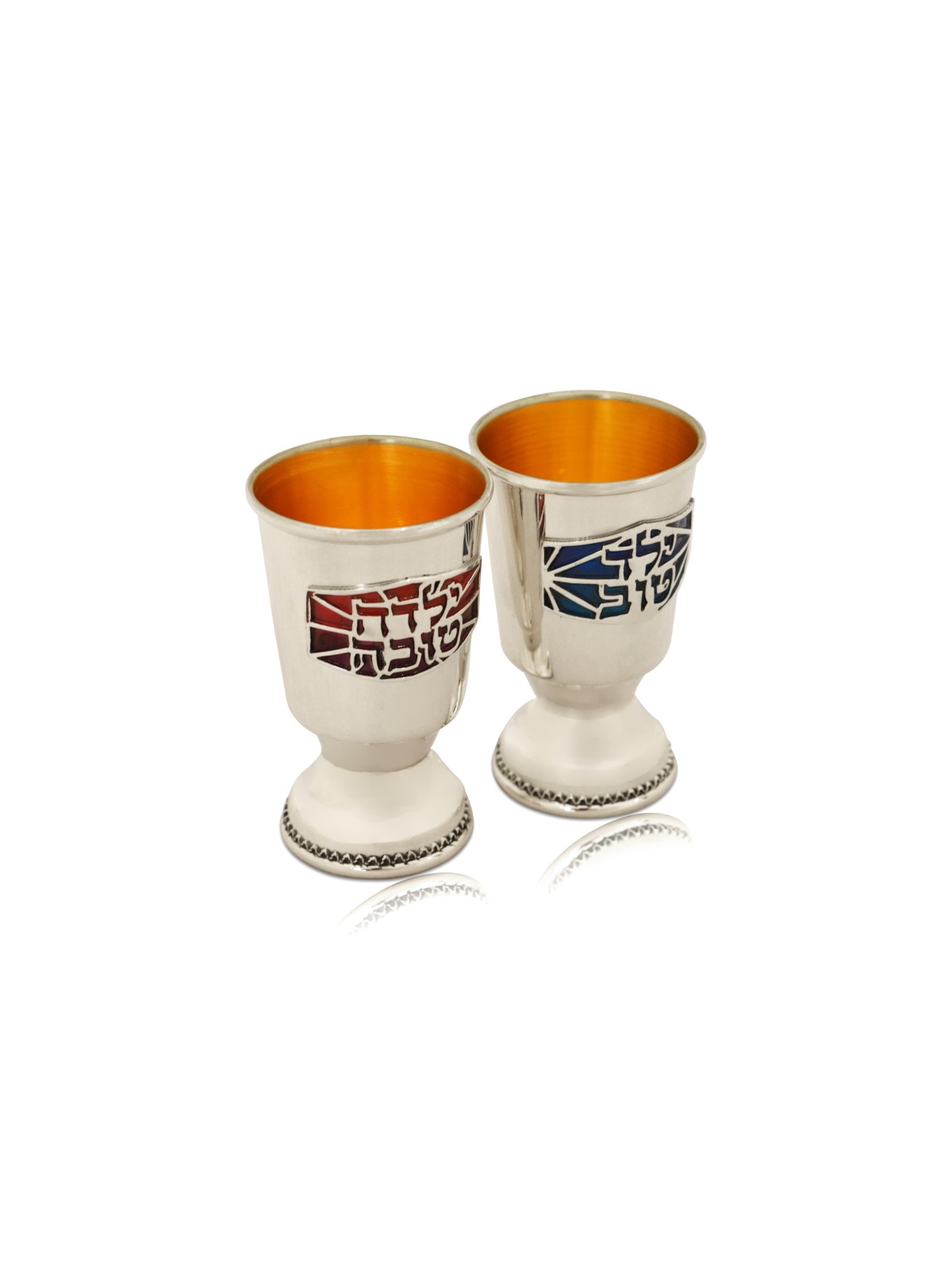 Tasse Good Boy en argent sterling avec émail froid bleu, cadeaux de Pâque,