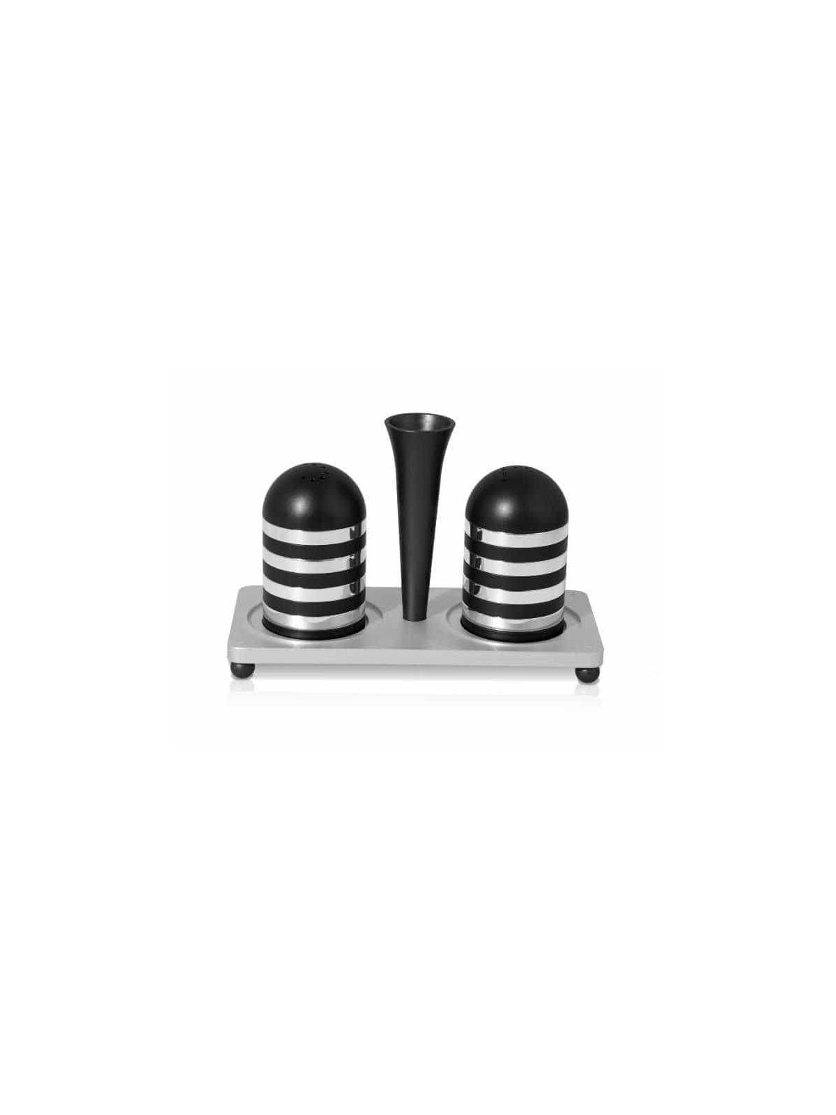 Sel et poivre en aluminium élégant avec ensemble de plateaux, pendaison de crémaillère juive,