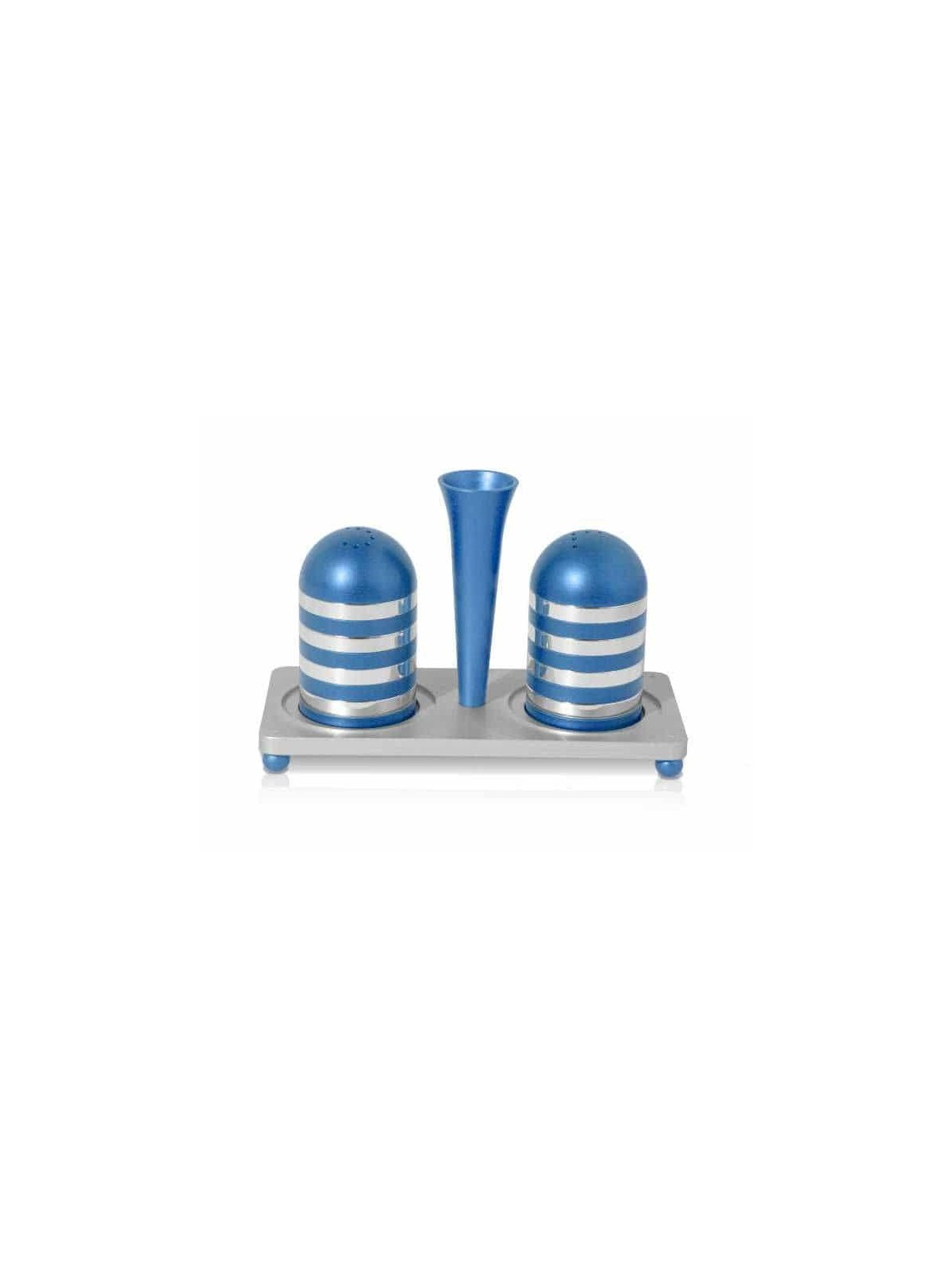 Sel et poivre en aluminium élégant avec ensemble de plateaux, pendaison de crémaillère juive,