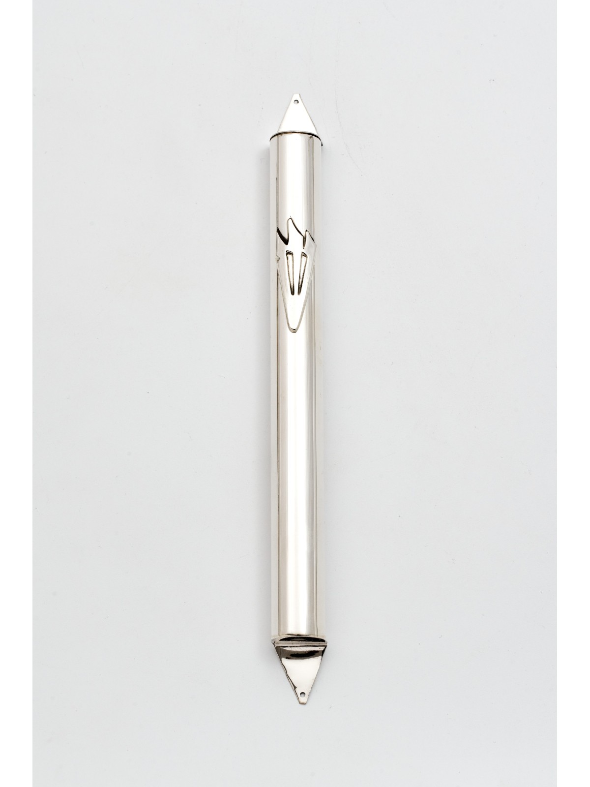 Modern Extra Large Silver Mezuzah Case , Extra Large Mezuzah , Israeli
