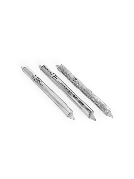 Modern Extra Large Silver Mezuzah Case , Extra Large Mezuzah , Israeli