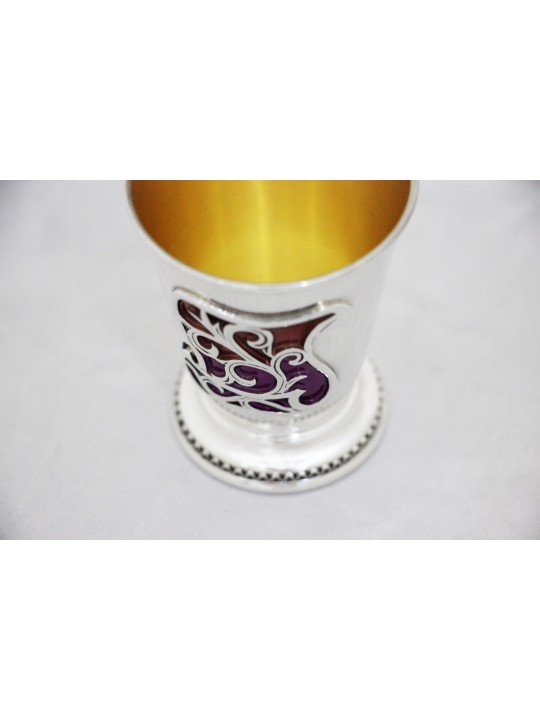 Unique 925 Sterling Silver Small Cup , Passover Gifts , Israeli Judaic