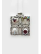 Four Pieces Unique Blessing Silver Pendant , Sterling Silver Family Ne