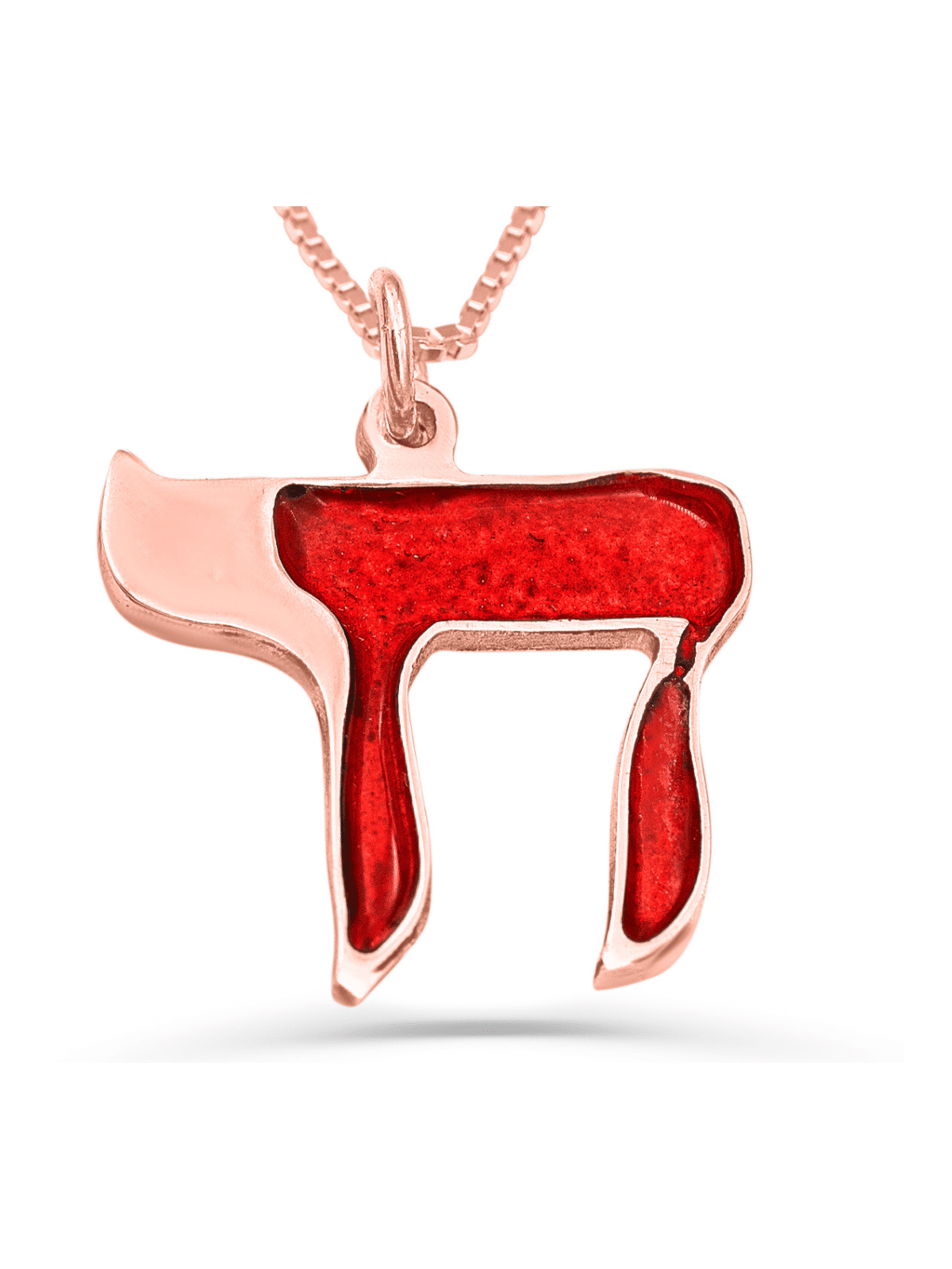 Cold Enamel Letter and Gold Chai Necklace , Tu B'Av Gifts , Israeli Ju