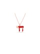 Lettre en émail froid et collier Chai en or, cadeaux Tu B'Av, Ju israélien
