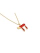 Cold Enamel Letter and Gold Chai Necklace , Tu B'Av Gifts , Israeli Ju