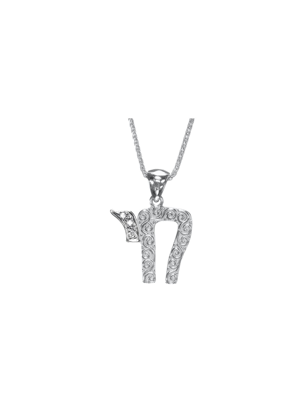 Pendentif Chai en filigrane en or 14 carats et diamants naturels, cadeaux Tu B'Av, I