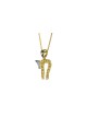 14K Gold and Natural Diamond Filigree Chai Pendant , Tu B'Av Gifts , I