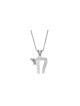 14K Gold Round Shape Chai Pendant with Natural Dia , Tu B'Av Gifts , I