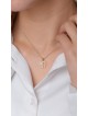 14K Gold Round Shape Chai Pendant with Natural Dia , Tu B'Av Gifts , I