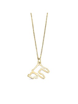 Elegant Big Size 14K Gold Cut Out Chai Pendant - U , Tu B'Av Gifts , I