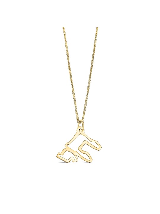 Élégant pendentif Chai découpé en or 14 carats de grande taille - U, cadeaux Tu B'Av, I