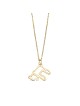 Elegant Big Size 14K Gold Cut Out Chai Pendant - U , Tu B'Av Gifts , I