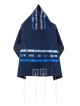 Châle de prière brodé Blue Set, Talit, Judaica israélien
