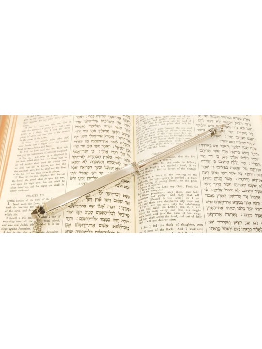 Square Sterling Silver Torah Pointer , Passover Gifts , Israeli Judaic