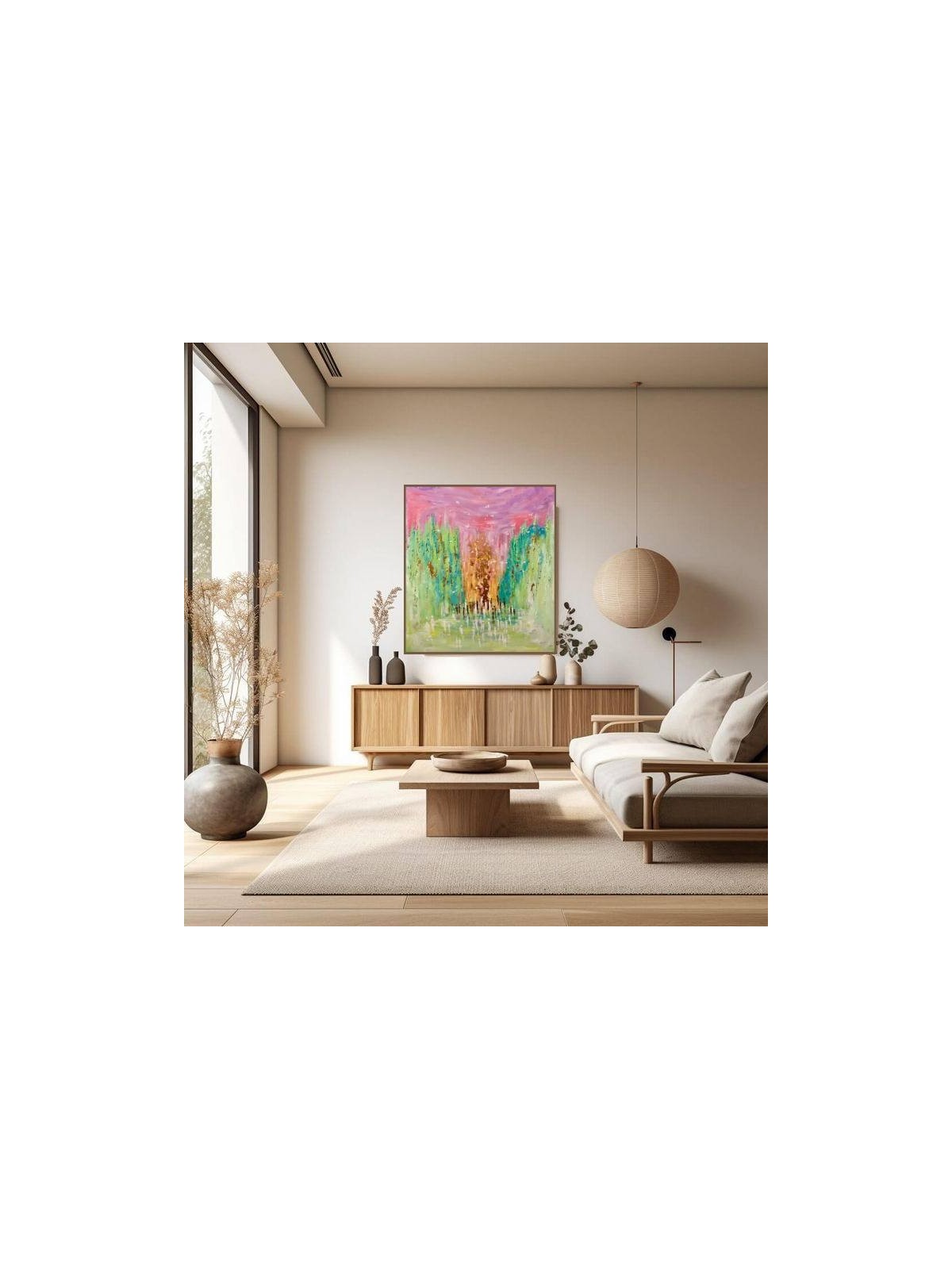 Abstract Vibrant Purple and Green Splitting of the , Jewish Abstract A