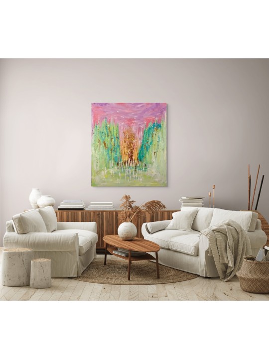 Abstract Vibrant Purple and Green Splitting of the , Jewish Abstract A