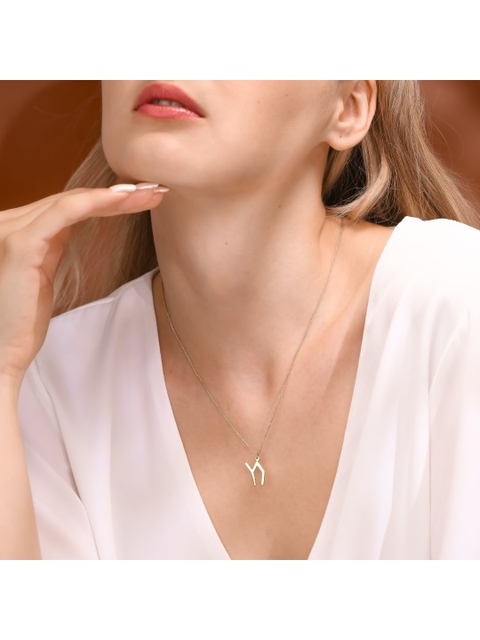 Pendentif Chai en or 14 carats inspiré du tirage de Child House, cadeaux Tu B'Av, I