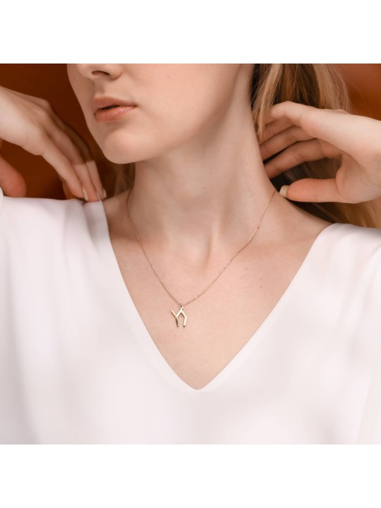 14K Gold Chai Pendant Inspired by Child House Draw , Tu B'Av Gifts , I