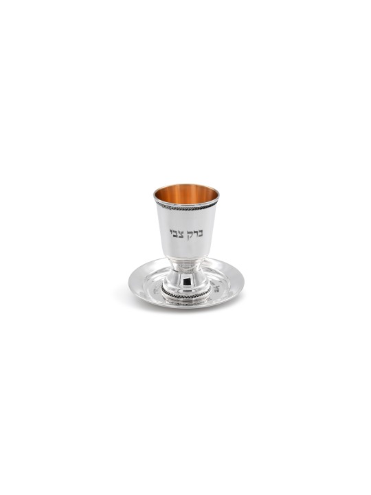 Coupe de Kiddouch personnalisée en argent sterling 925 pour T, cadeaux de Pâque,