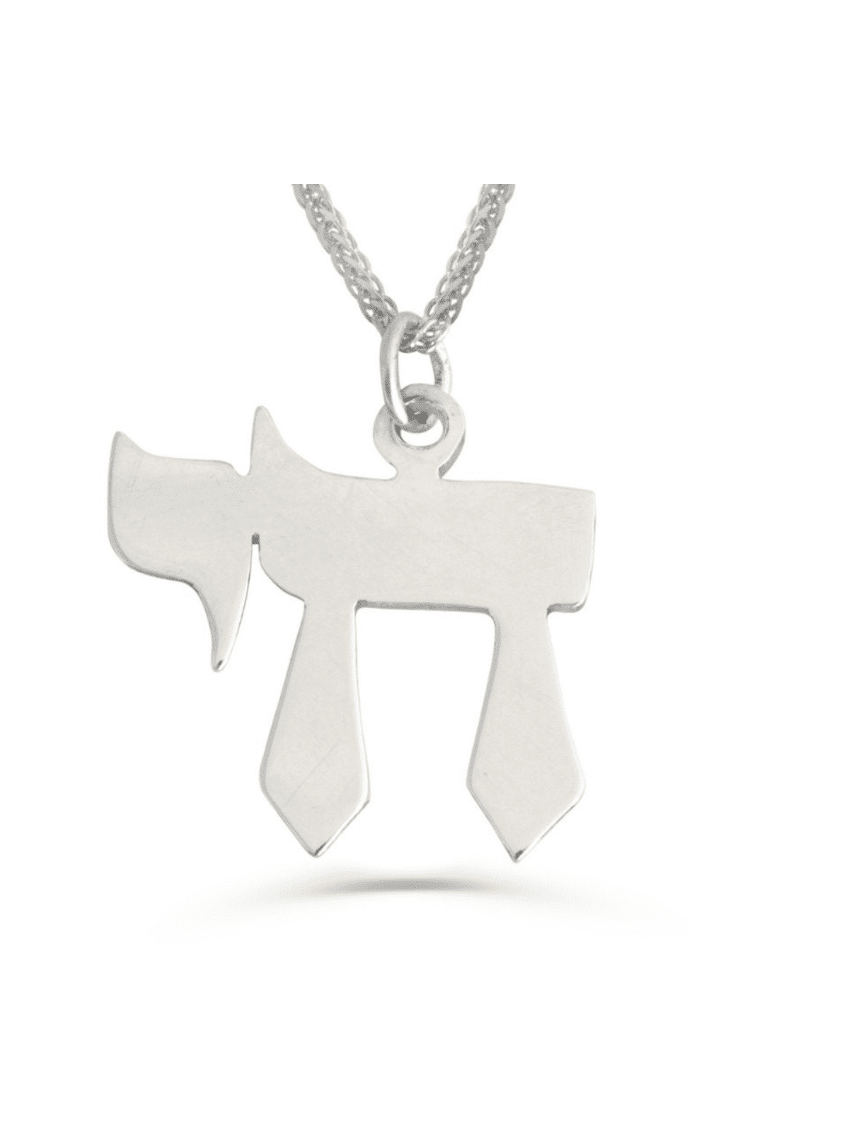 Pendentif Chai moderne de taille moyenne en or 14 carats, cadeaux de mariage juif, israélien