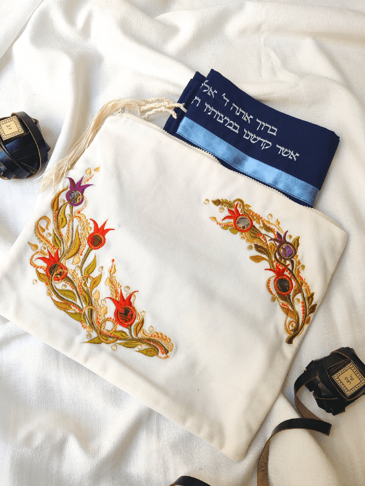 Sacs de luxe à grenades Talit et Tefillin avec, Tallit et Tefill