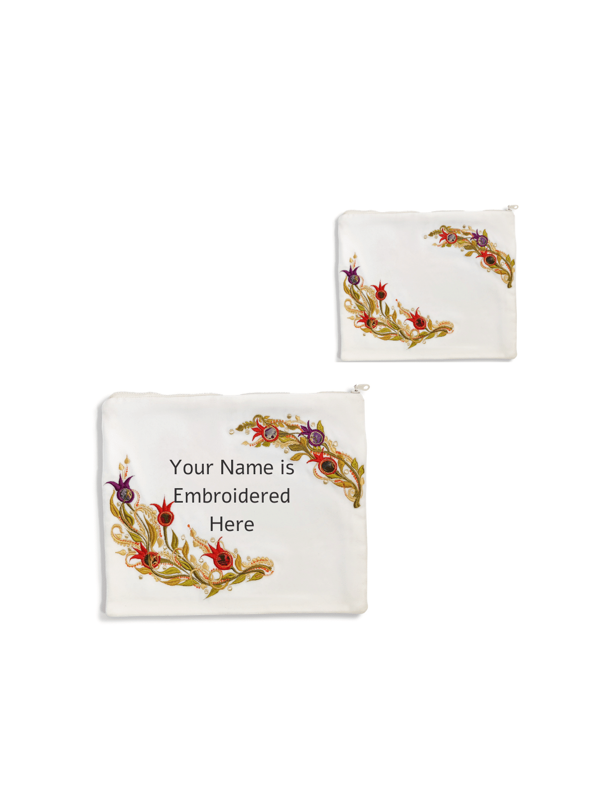 Luxury Pomegranates Tallit and Tefillin Bags with  , Tallit and Tefill