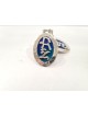 Hammered Custom Tallit Clips with Enamel , Tallit Clips , Israeli Juda