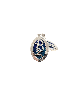 Hammered Custom Tallit Clips with Enamel , Tallit Clips , Israeli Juda