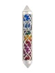 Étui coloré en argent sterling Mezuzah, étuis Avi Nadav Mezuzah, Isra
