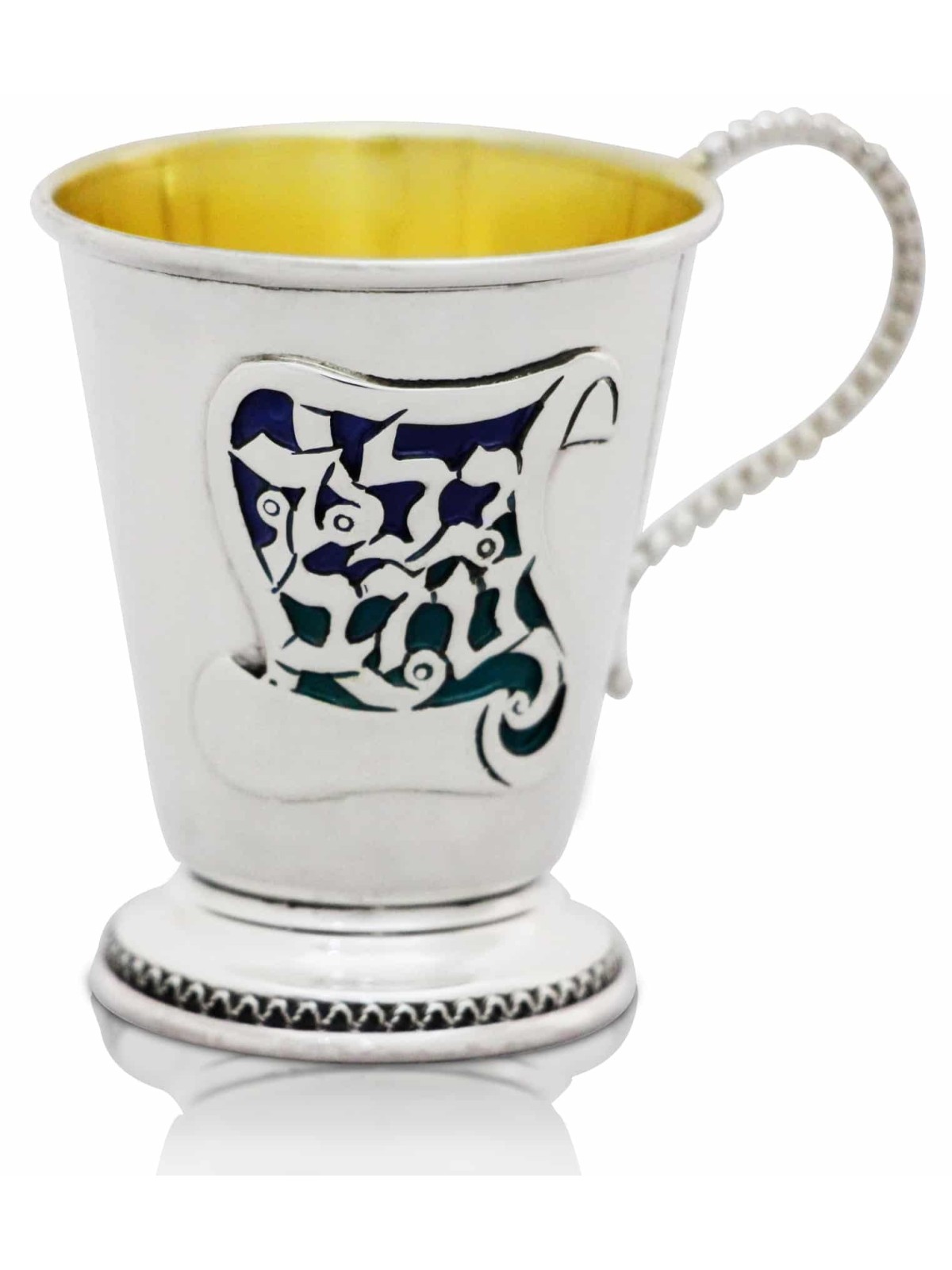 Petite & Floral 925 Sterling Silver Kiddush Cup wi , Cadeaux de Pâque ,