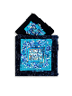 Unique Embroidered Turquoise Pomegranates Tallis & , Tallit and Tefill