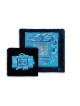 Unique Embroidered Turquoise Pomegranates Tallis & , Tallit and Tefill