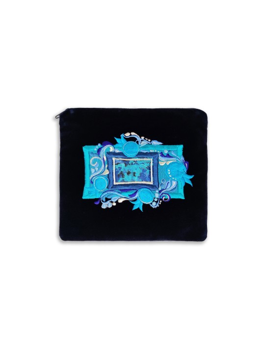 Grenades turquoise brodées uniques Tallis & , Tallit et Tefill
