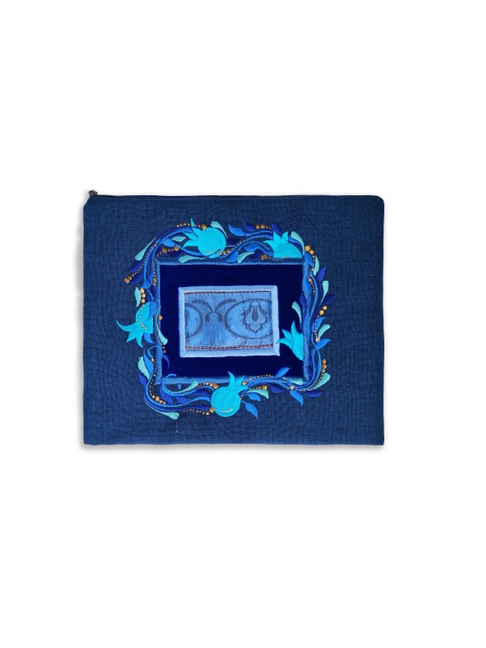 Traditional Blue Tallit and Tefillin Bags From Wov , Tallit and Tefill