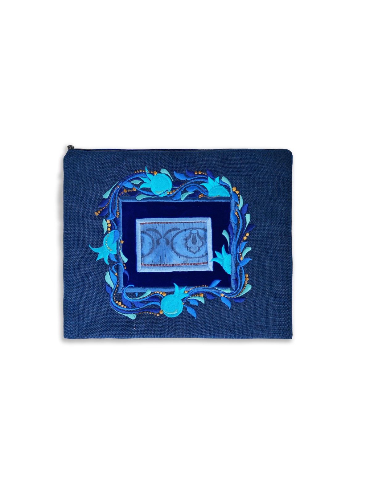 Traditional Blue Tallit and Tefillin Bags From Wov , Tallit and Tefill