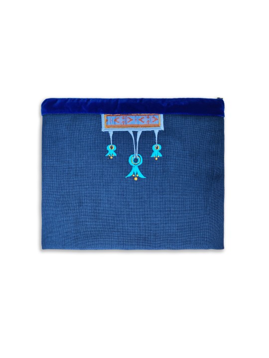 Sacs traditionnels bleus de Talit et Tefillin de Wov, Tallit et Tefill