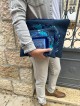 Sacs traditionnels bleus de Talit et Tefillin de Wov, Tallit et Tefill