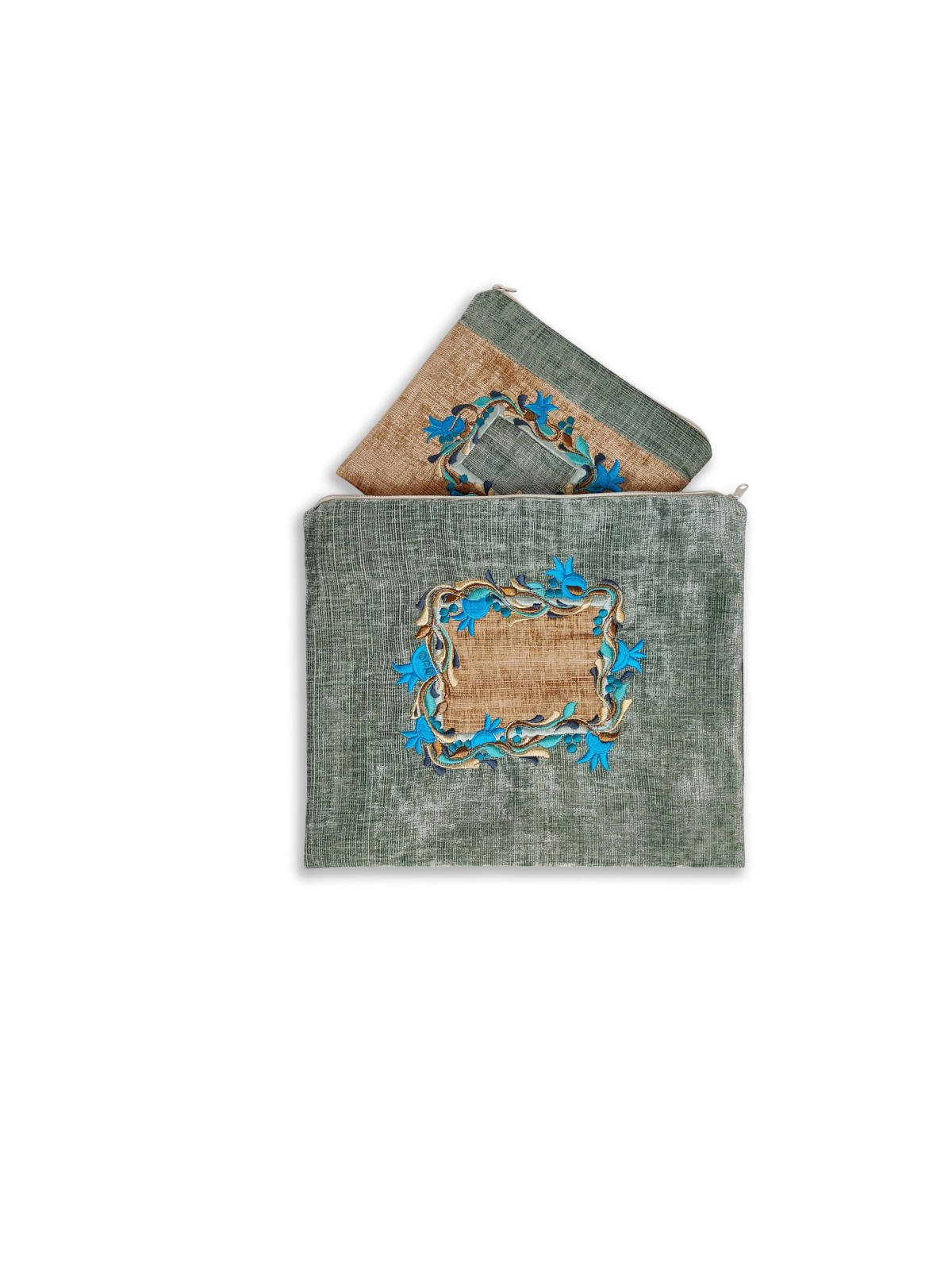 Stunning Two Colors Talis and Tefillin Bags with P , Tallit and Tefill
