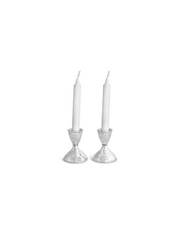 Small Sterling Silver Hammered Candlesticks , Passover Gifts , Israeli