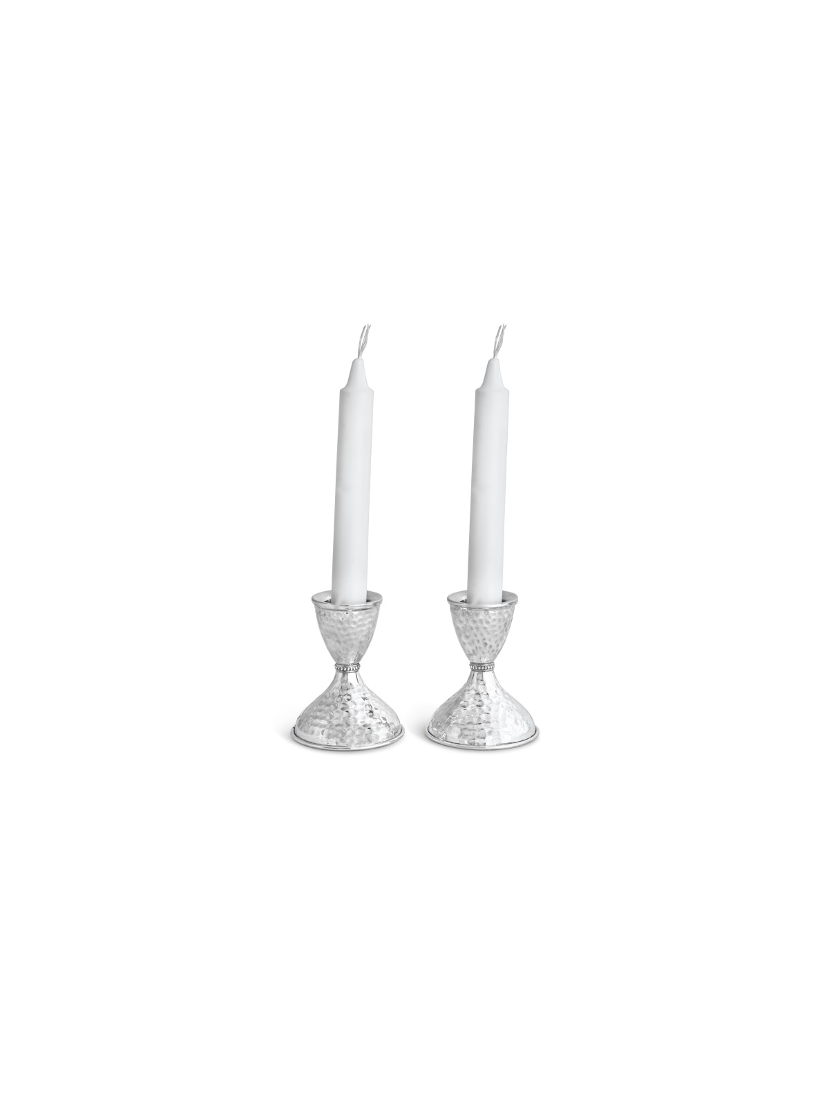 Small Sterling Silver Hammered Candlesticks , Passover Gifts , Israeli