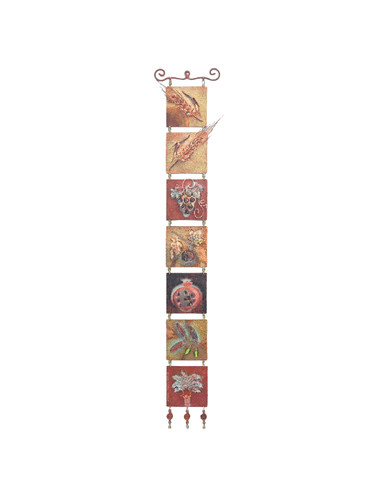 The Seven Species of Israel - Unique Copper Mobile , Tu B'Av Gifts , I