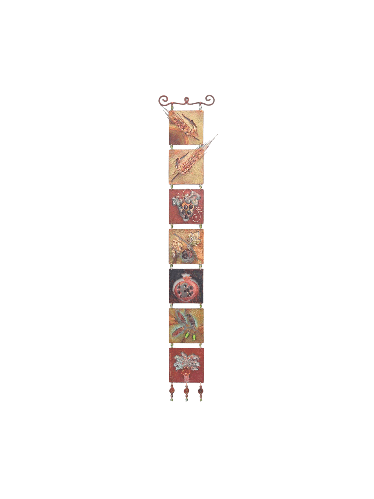 The Seven Species of Israel - Unique Copper Mobile , Tu B'Av Gifts , I
