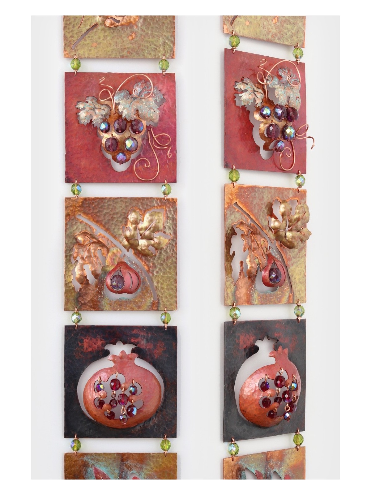 The Seven Species of Israel - Unique Copper Mobile , Tu B'Av Gifts , I