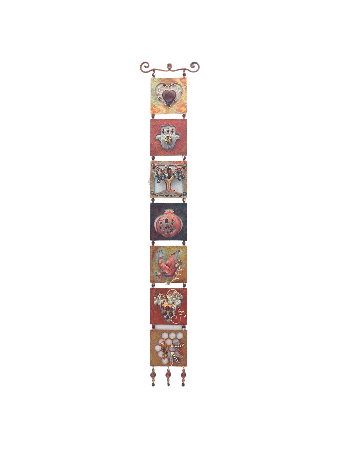 Copper Seven Blessings Mobile - Modern Judaica , Jewish Wedding Gifts