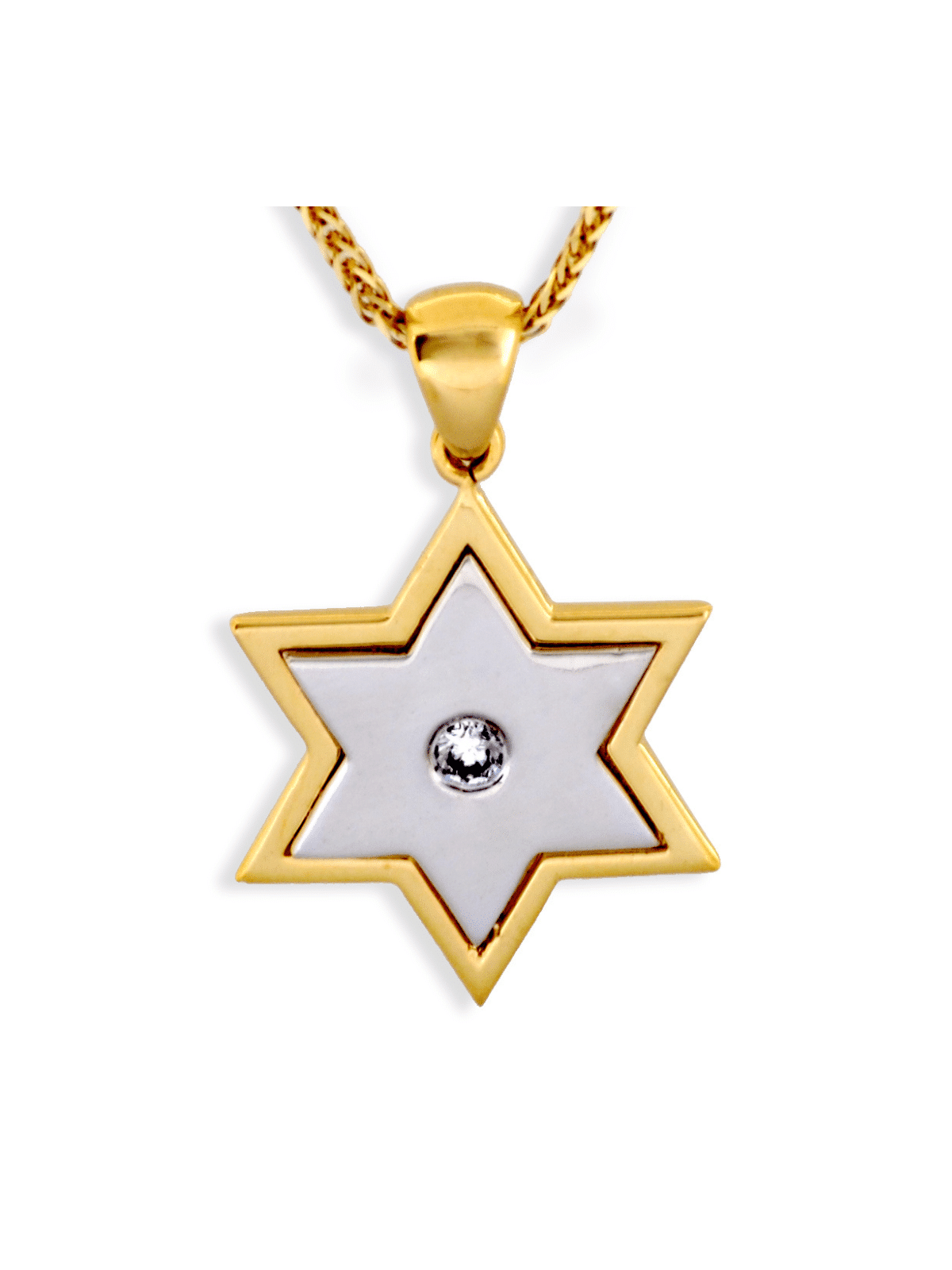 Extraordinaire moderne 14K or jaune Magen David N , Tu B'Av Gifts , I